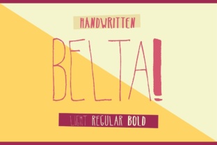 Belta Font: A Handwritten Display Typeface for Web Creators