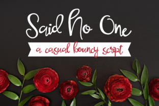 Said No One: A Script Font That Brings Bounce to Editorial Design
